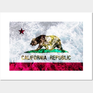 Flag of California – Ocean Waves Posters and Art